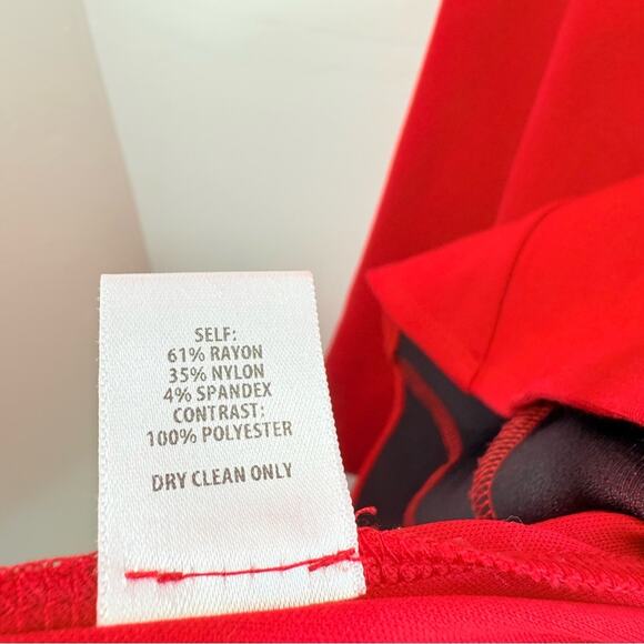 Anthropologie Bailey 44 Zoe Red Ponte Stretch Knit Fit & Flare Mini Dress XS - Picture 12 of 13